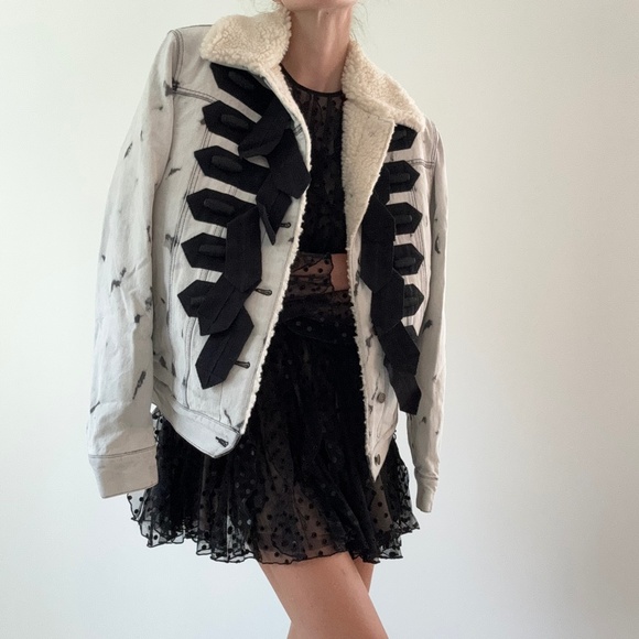 GIAMBATTISTA VALLI X H&M PILE-LINED DENIM JACKET - Picture 1 of 5
